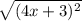 \sqrt{(4x+3)^2}