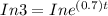 In3=Ine^{(0.7)t}