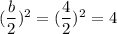 (\dfrac{b}{2})^2=(\dfrac{4}{2})^2=4