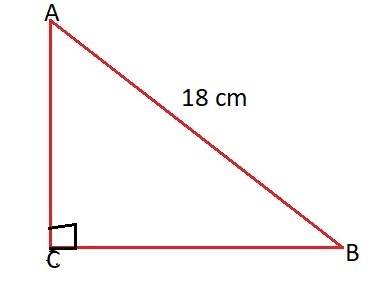 Given:  abc is a right triangle with right angle c. ab=18 centimeters and m∠a=22∘ .what is bc ? ente