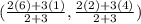 (\frac{2(6)+3(1)}{2+3},\frac{2(2)+3(4)}{2+3})