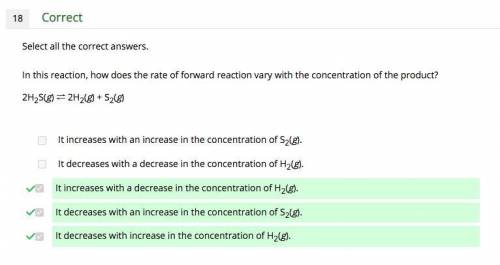 In this reaction, how does the rate of forward reaction vary with the concentration of the product?