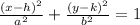 \frac{(x-h)^{2}}{a^{2}} +\frac{(y-k)^{2}}{b^{2}}=1