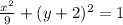 \frac{x^{2}}{9} +(y+2)^{2}=1