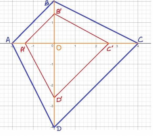 On the grid draw a scaled copy of quadrilateral abcd with a scale factor 2/3