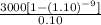 \frac{3000[1-(1.10)^{-9}]}{0.10}
