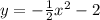 y=-\frac{1}{2}x^2-2