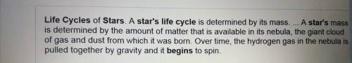 Explain how a star’s life cycle begins.