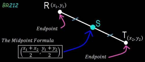 Find the missing endpoint if s is the midpoint of rt r(-9,4) and s(2,-1) ;  find t