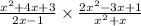 \frac{x^2+4x+3}{2x-1}\times \frac{2x^2-3x+1}{x^2+x}