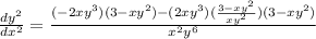 \frac{dy^2}{dx^2}=\frac{(-2xy^3)(3-xy^2)-(2xy^3)(\frac{3-xy^2}{xy^2})(3-xy^2)}{x^2y^6}