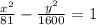 \frac{x^2}{81}-\frac{y^2}{1600}=1