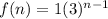 f(n)=1(3)^{n-1}
