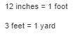 If 36 inches is = to 1 yard how many yards are there in 432 inches?