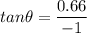 tan\theta=\dfrac{0.66}{-1}