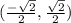 (\frac{-\sqrt{2}} {2}},\frac{\sqrt{2}} {2})
