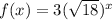 f(x)=3(\sqrt{18}) ^{x}