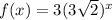 f(x)=3(3\sqrt{2})^{x}