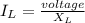 I_{L} = \frac{voltage}{X_{L}}