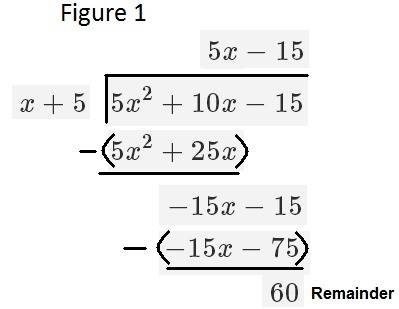 What is the remainder when the polynomial (see picture) is divided by x+5?