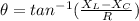 \theta=tan^{-1}(\frac{X_L-X_C} {R})