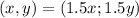 (x,y) =(1.5x;1.5y)