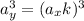 a_y ^ 3 = (a_xk) ^ 3