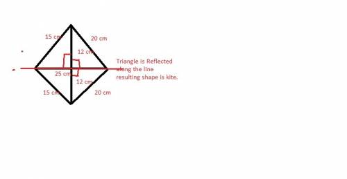 Aright triangle has legs measuring 15 cm and 20 cm. the altitude of the hypotenuse is 12 cm, the tri