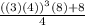 \frac{((3)(4))^3(8)+8}{4}