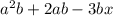 a^2b+2ab-3bx