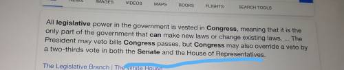 The legislative branch  a:  includes the senate b:  all of the above c:  includes the house of repre