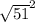 \sqrt{51} ^{2}