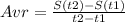Avr =\frac{S(t2) -S(t1)}{t2-t1}