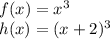 f(x)=x^3\\h(x)=(x+2)^3
