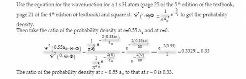 Evaluate the probability of finding an electron in a small region of a hydrogen 1s orbital