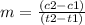 m =\frac{(c2-c1)}{(t2-t1)}