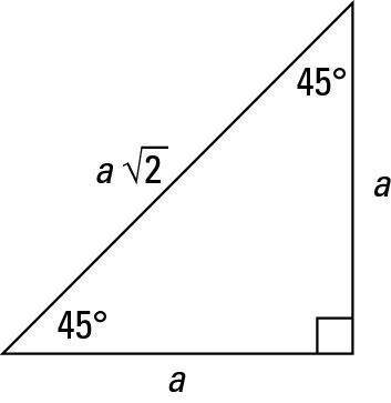What is a true statement about a 45-45-90 triangle?