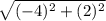 \sqrt{(-4)^{2}+(2)^{2} }