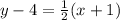 y-4=\frac{1}{2} (x+1)