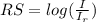 RS=log(\frac{I}{I_{r} } )