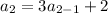 a_2 = 3a_{2 - 1} + 2