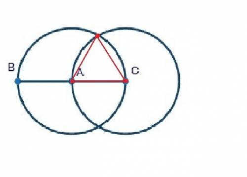 To construct an equilateral triangle inscribed in a circle, two congruent circles are created such t