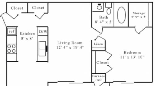 Me with this problem. the diagram shows the floor plan of a one-bedroom apartment. find the area of