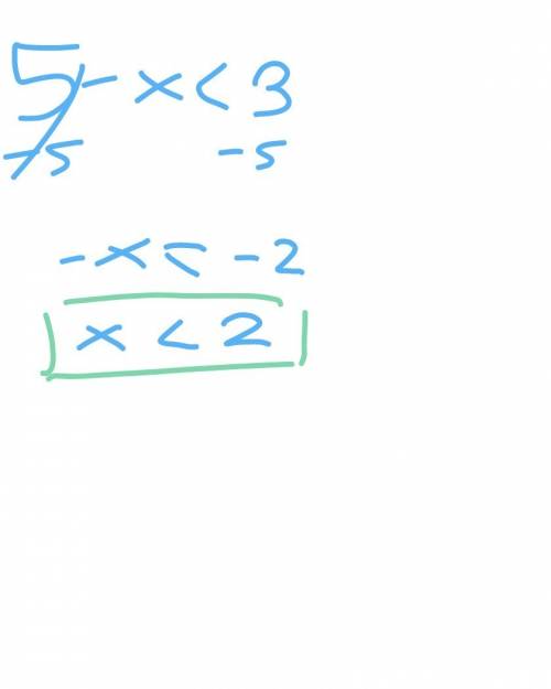 List all the integer x that satisfy both the simultaneous linear inequalities 5-x< 3 and x÷2 +3&l