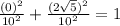\frac{(0) ^{2} }{10^{2} } + \frac{(2\sqrt{5})^{2} }{10^{2} } = 1