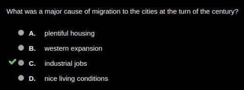 What was a major cause of migration to the cities at the turn of the century