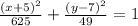 \frac{(x+5)^{2}}{625}+\frac{(y-7)^{2}}{49}=1