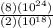 \frac{(8)(10^{24})}{(2)(10^{18})}
