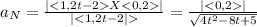 a_{N}=\frac{|X|}{|}  = \frac{||}{\sqrt{4t^{2}-8t+5}  }