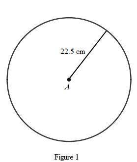 What is the approximate circumference of the circle shown below